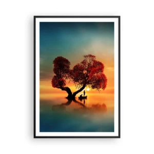 Affiche dans un cadre noir - Poster - Plénitude et éloignement sans monde - 70x100 cm