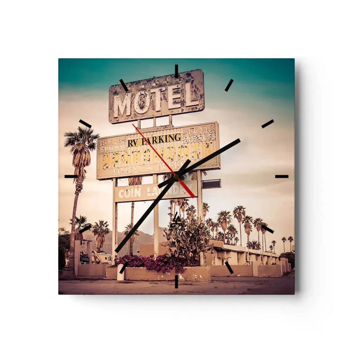 Horloge murale - Pendule murale - Ici, le temps s'est arrêté - 40x40 cm