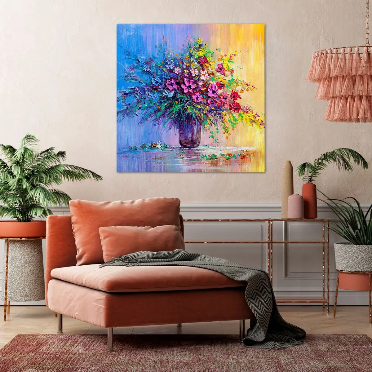 Impression sur toile - Image sur toile - Cadeau d'été de la prairie - 50x50 cm