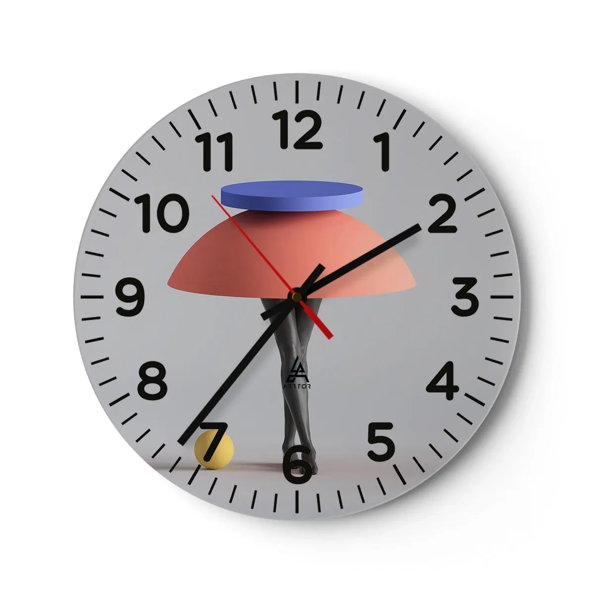 Horloge murale - Pendule murale - Composition surréaliste - 40x40 cm