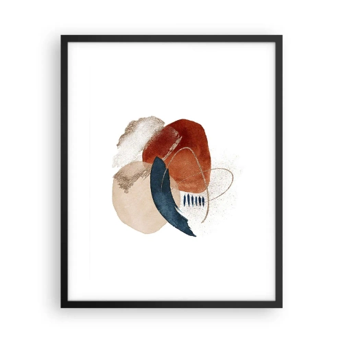 Affiche dans un cadre noir - Poster - Composition ovale - 40x50 cm