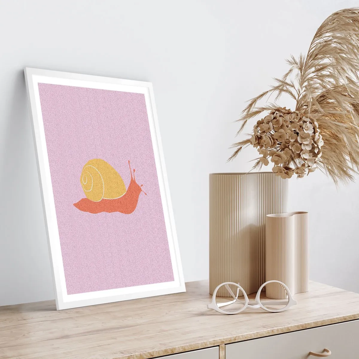 Affiche dans un cadre blanc - Poster - Il n'y a pas d'urgence - 61x91 cm