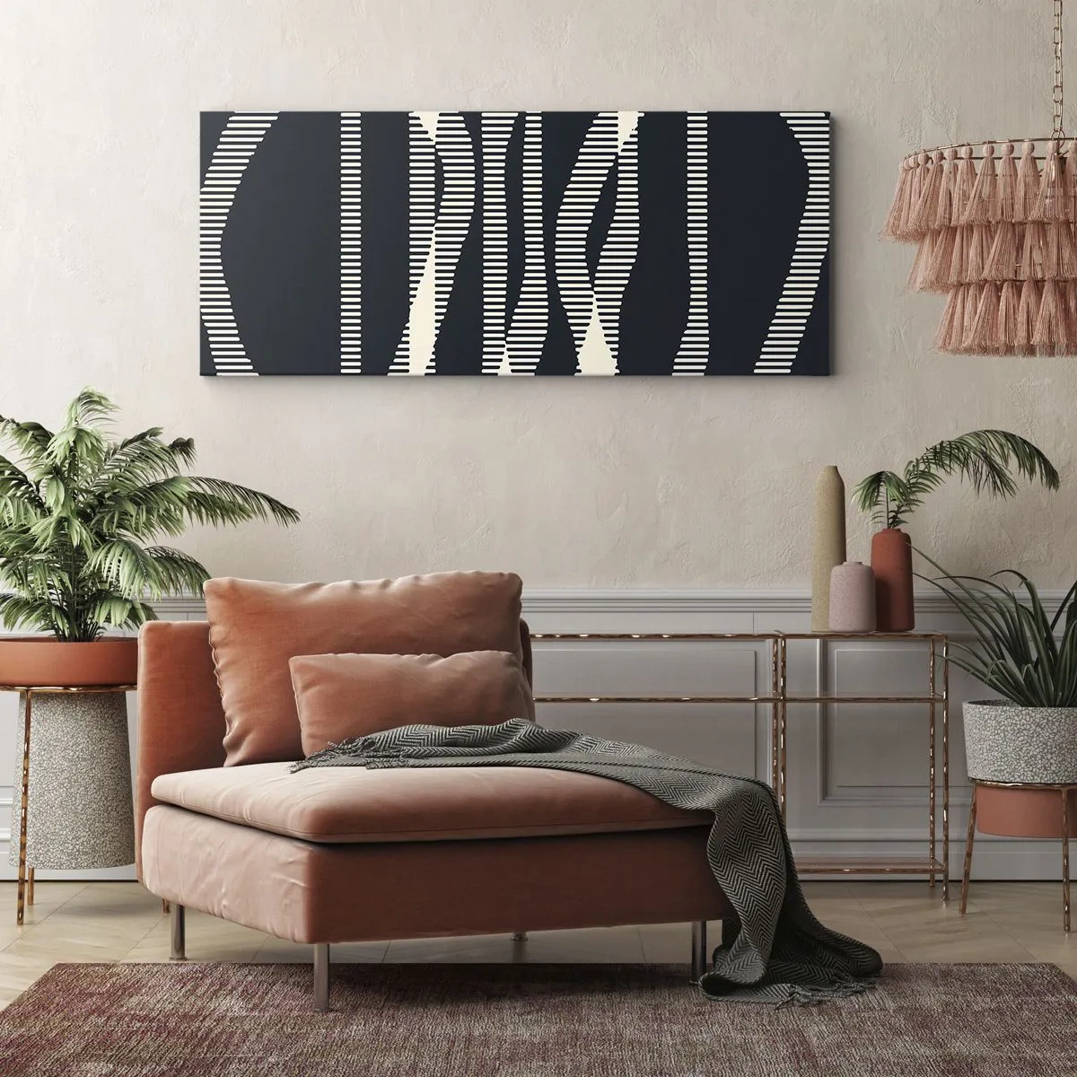 Impression sur toile - Image sur toile - Une tentative de briser l'obscurité - 100x40 cm