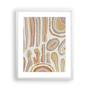 Affiche dans un cadre blanc - Poster - Coupes transversales colorées - 40x50 cm