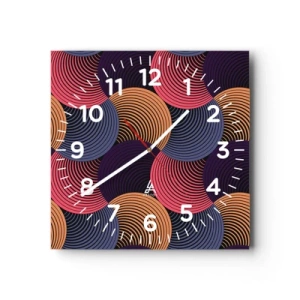 Horloge murale - Pendule murale - Dans un rythme circulaire - 40x40 cm