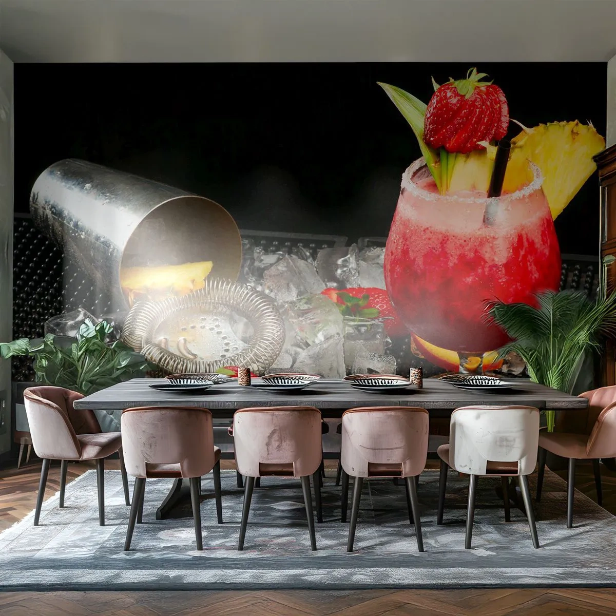 Papier Peint Autocollant Deluxe Sticker - Envouter le goût - Boire, Cocktail, Mixeur - 250x175 cm
