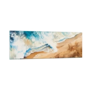 Impression sur verre - Image sur verre - La vague qui revient - 90x30 cm