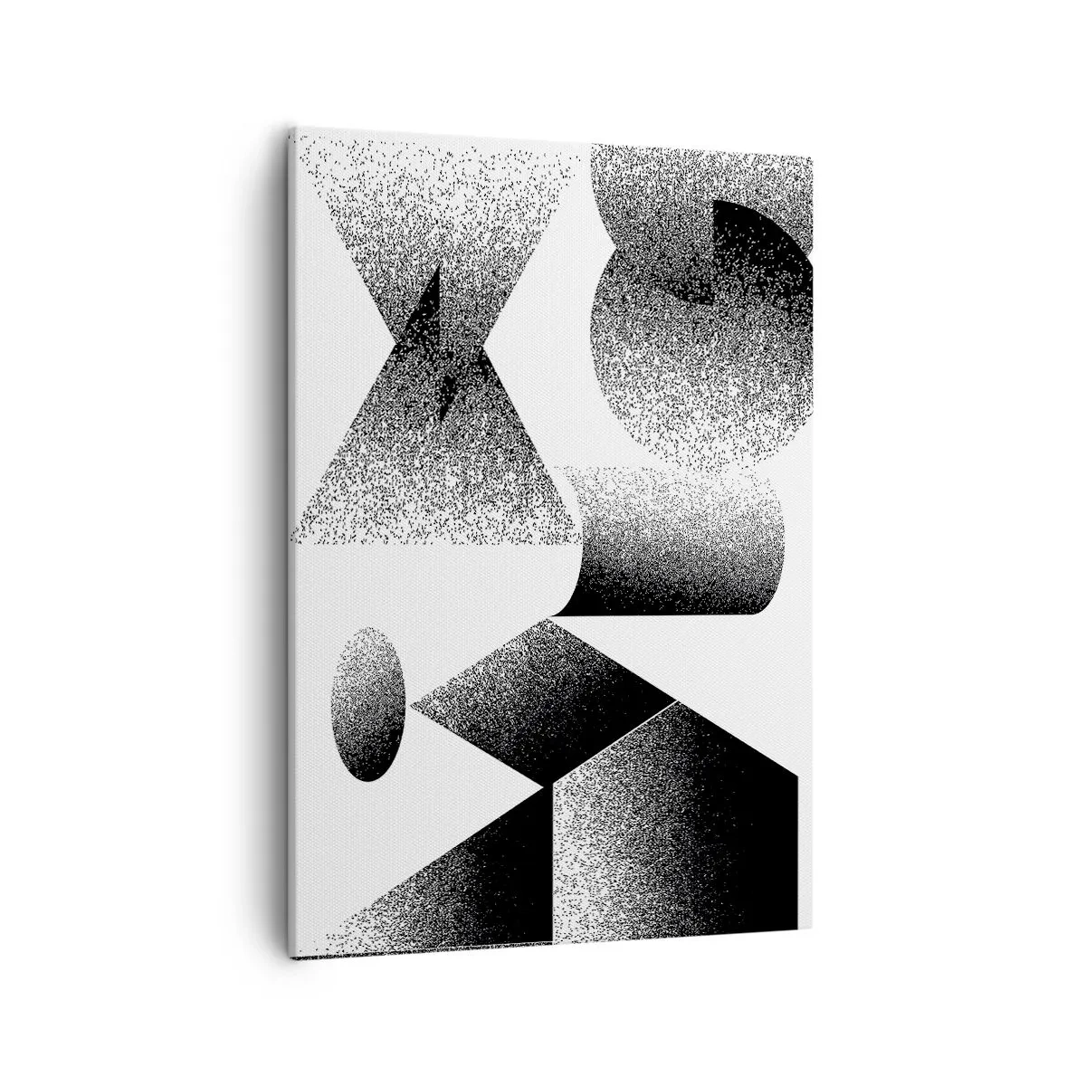 Impression sur toile - Image sur toile - Géométrie composée d'angles et de formes ovales - 50x70cm - Angles et ovales - Décoration murale moderne pour le salon et la chambre ARTTOR