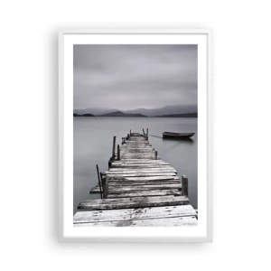 Affiche dans un cadre blanc - Poster - Tu peux partir demain - 50x70 cm