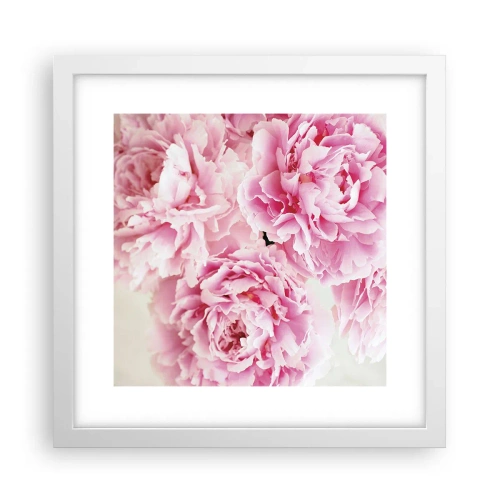 Affiche dans un cadre blanc - Poster - En glamour rose - 30x30 cm