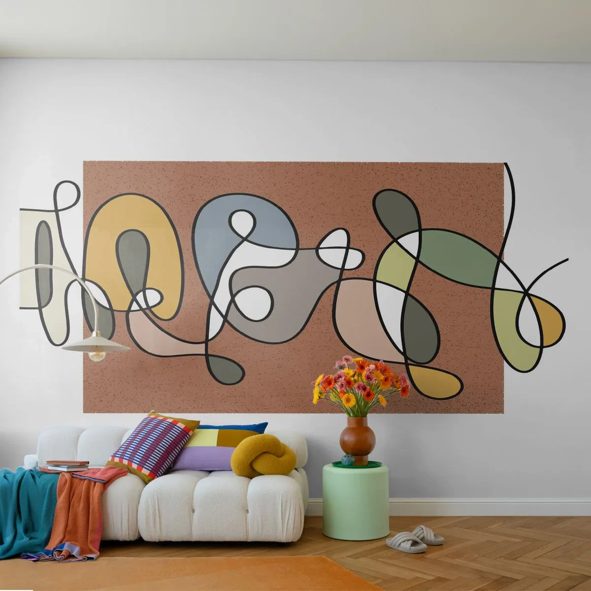 Papier Peint Photo Standard Eco - Une abstraction qui mérite le sourire - Moderne, Abstraction, Morceau - 150x105 cm