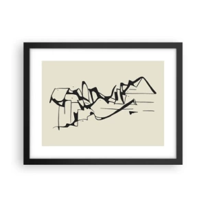 Affiche dans un cadre noir - Poster - Peut-être un paysage - 40x30 cm