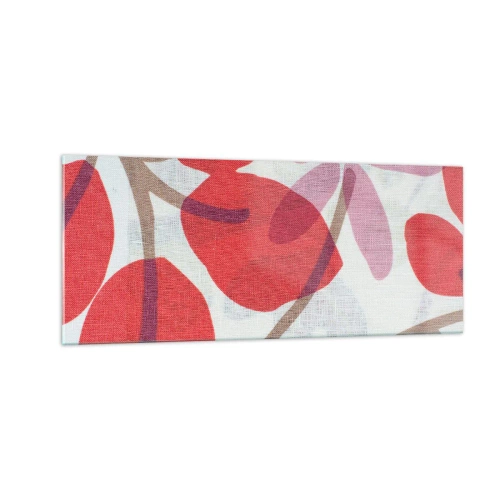 Impression sur verre - Image sur verre - Composition florale dans les roses - 100x40 cm