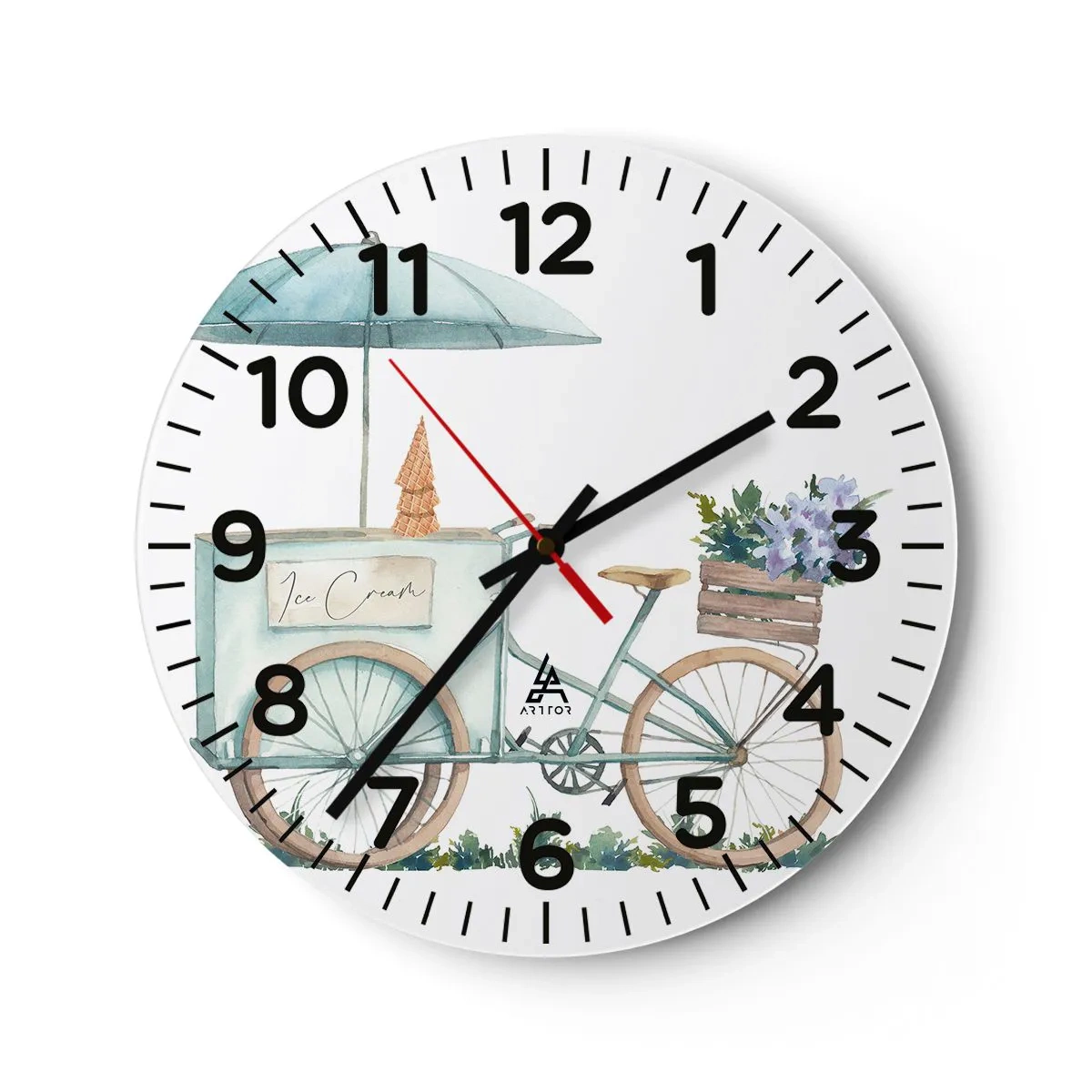 Horloge murale - Pendule murale - Doux souvenir d'été - 30x30 cm