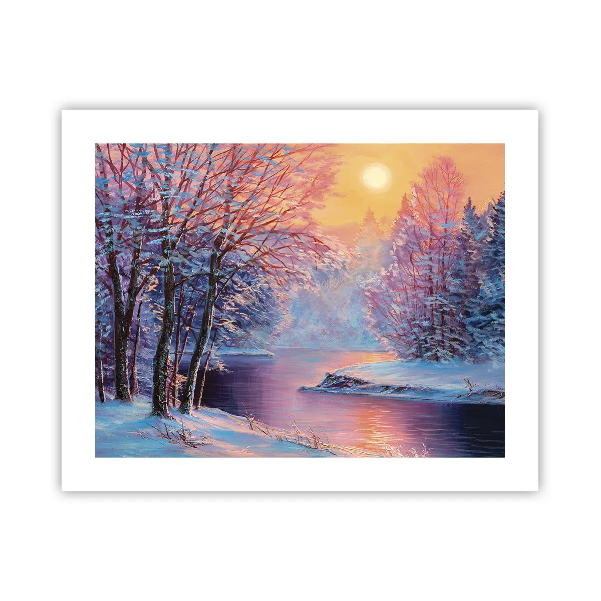 Affiche - Poster - Couleurs d'hiver - 50x40 cm