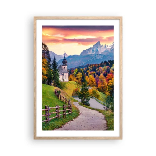 Affiche dans un chêne clair - Poster - Paysage comme peind - 50x70 cm