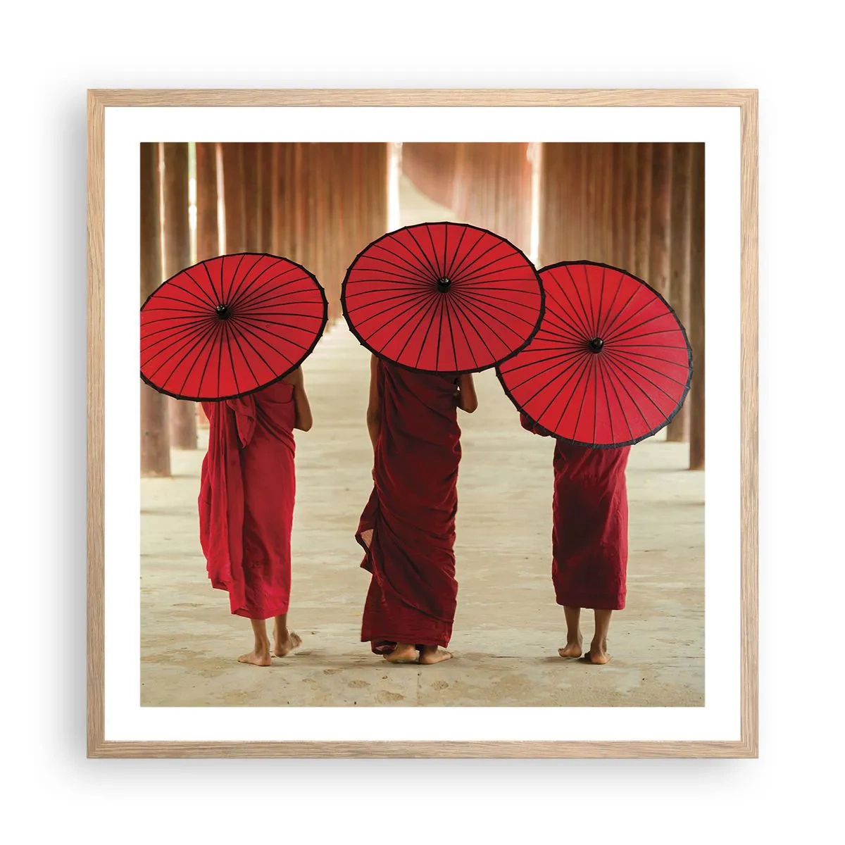 Affiche dans un chêne clair - Poster - Sur la route du pays pure - 60x60 cm