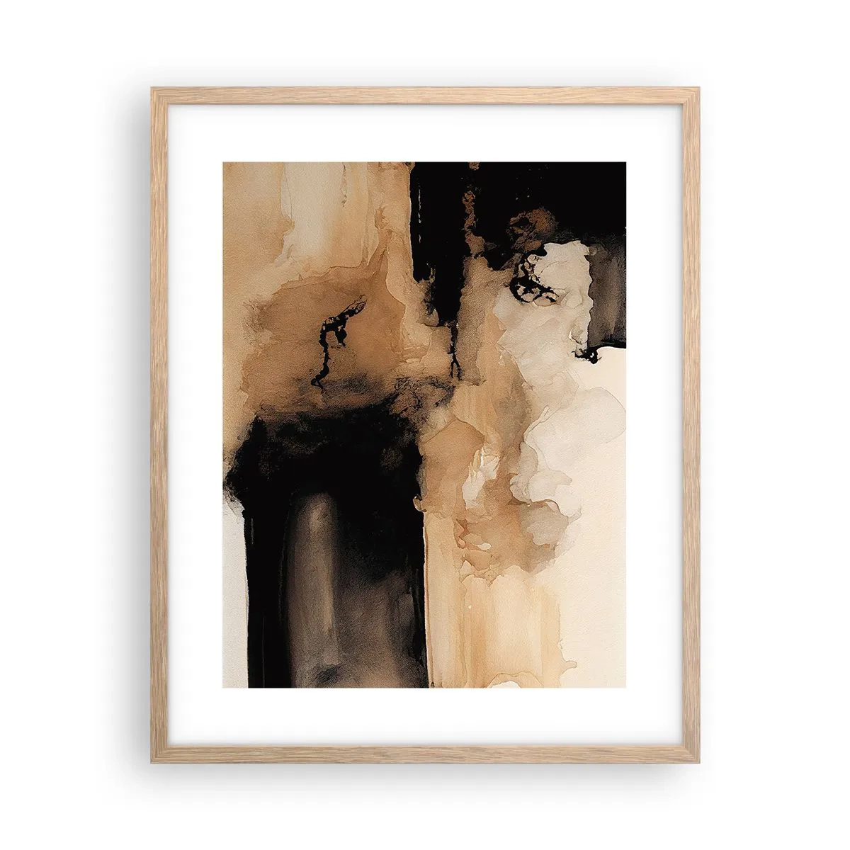Affiche dans un chêne clair - Poster - Une abstraction intrigante - 40x50 cm