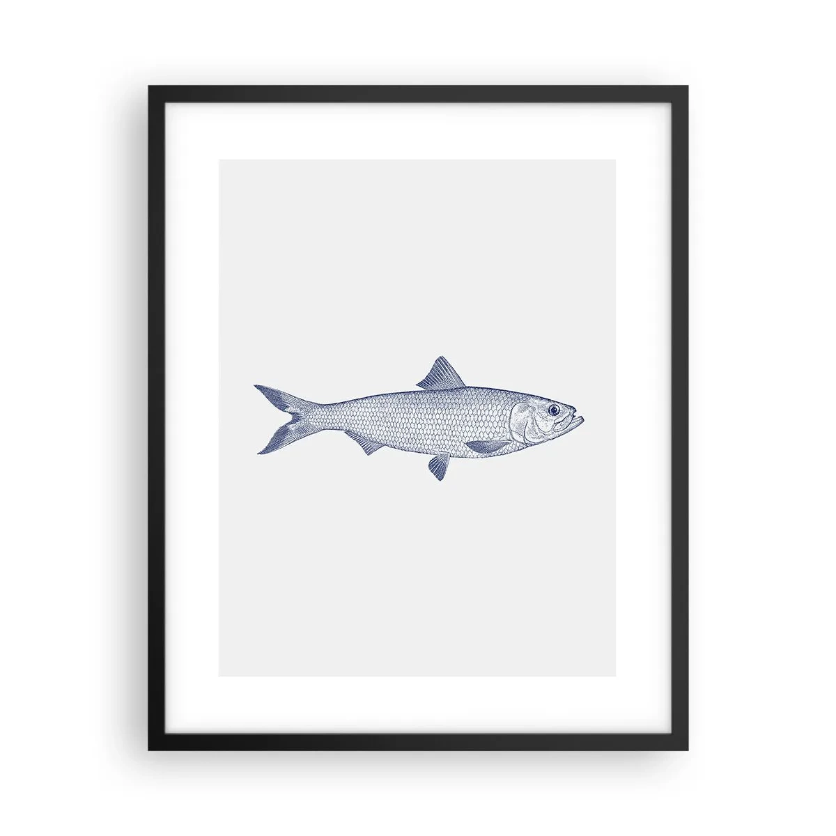 Affiche dans un cadre noir - Poster - Salutations des mers du nord - 40x50 cm