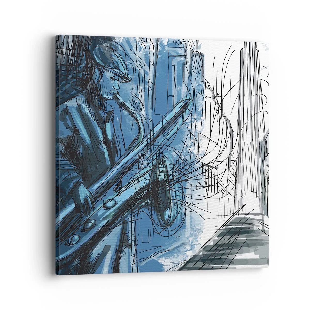 Impression sur toile - Image sur toile - Rhapsodie urbaine - 40x40 cm