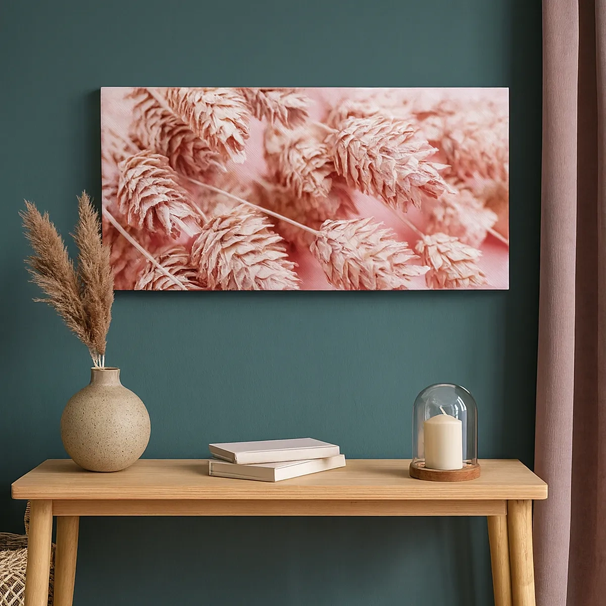 Impression sur toile - Image sur toile - Une cascade florale en rose - 30x30 cm