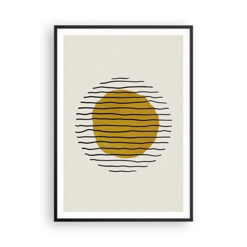 Affiche dans un cadre noir - Poster - Abstraction tremblante de chaleur - 70x100 cm