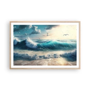 Affiche dans un chêne clair - Poster - Ça bourdonne seulement pour toi - 91x61 cm