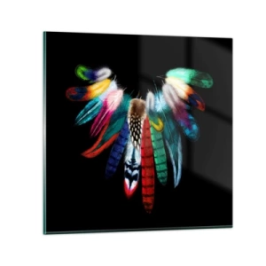 Impression sur verre - Image sur verre - Collier indien - 70x70 cm