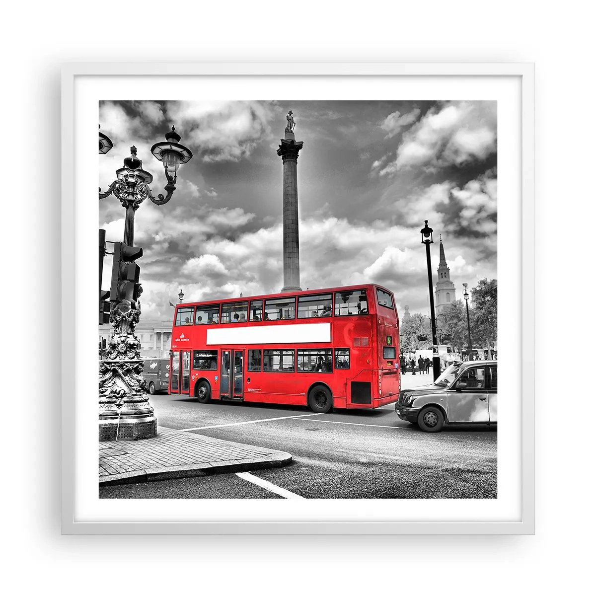 Affiche dans un cadre blanc - Poster - La vraie circulation sanguine de la ville - 60x60 cm