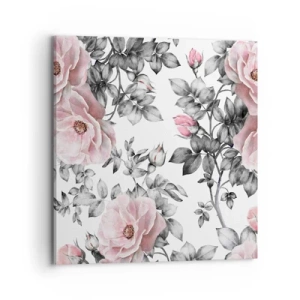 Impression sur toile - Image sur toile - Se perdre dans les fleurs des roses - 70x70 cm