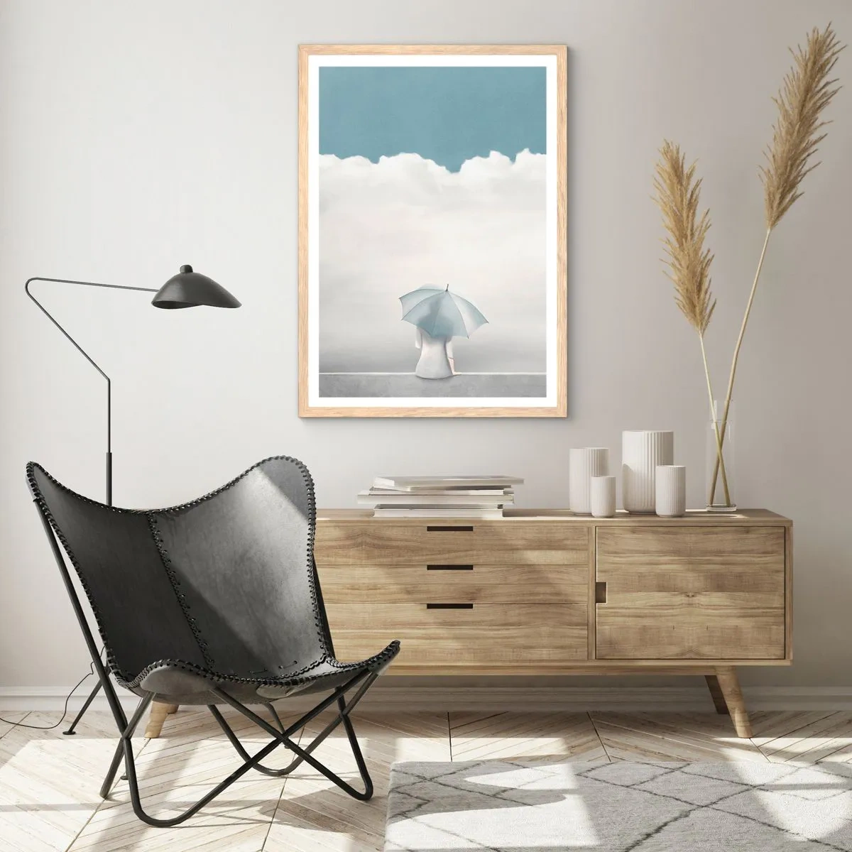 Affiche dans un chêne clair - Poster - Aux confins de la réalité et des rêves - 50x70 cm