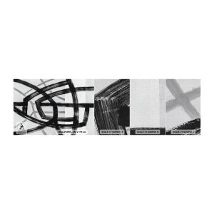 Échantillon de Papier Peint Premium Canvas - Profondeur du bâtiment - Tirets, Morceau, Moderne - 100x30 cm