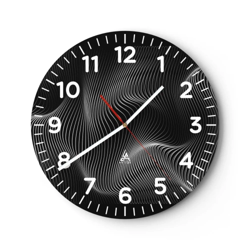 Horloge murale - Pendule murale - Danse de lumière dans l'espace - 30x30 cm