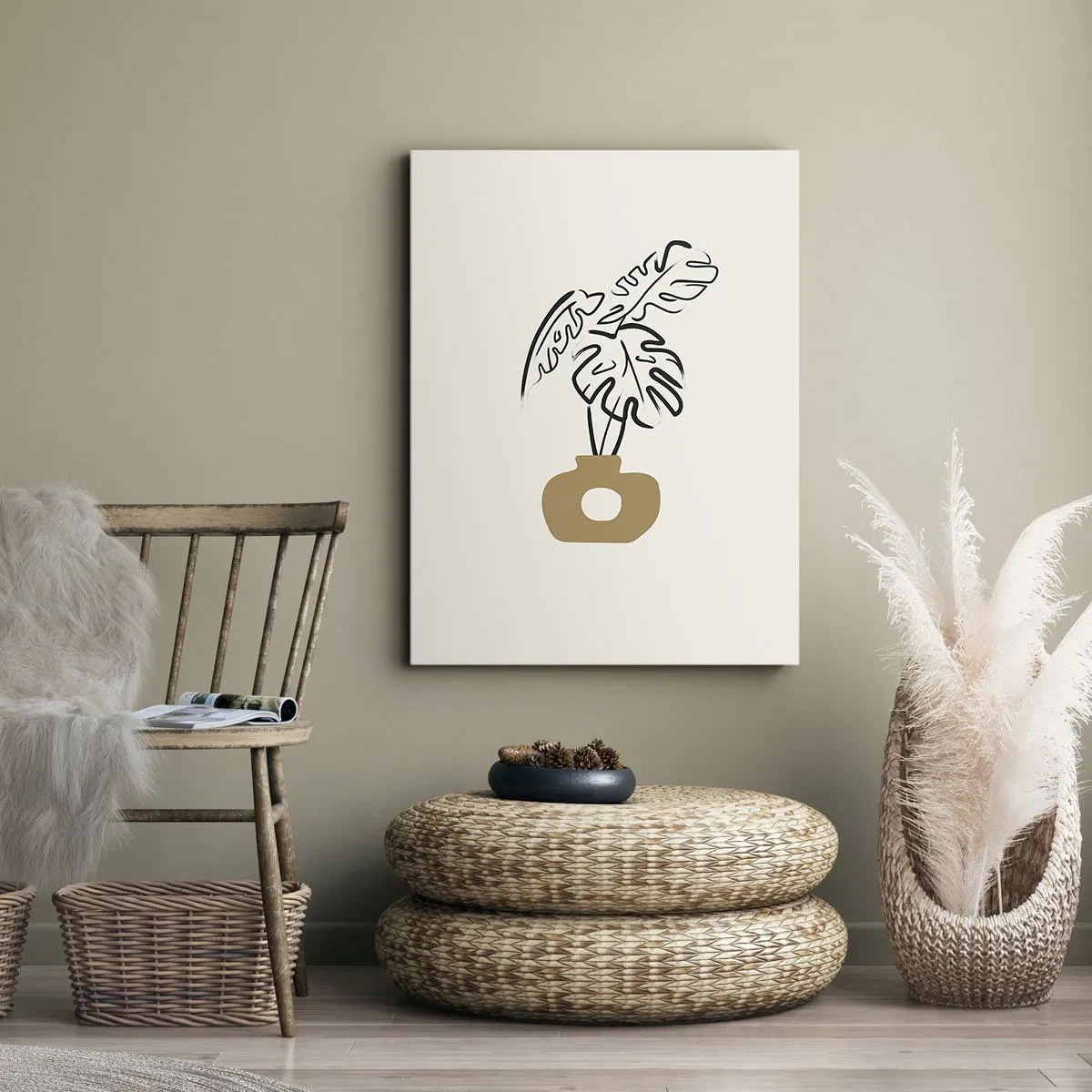 Impression sur toile - Image sur toile - Monstera – décoration de la maison - 45x80 cm
