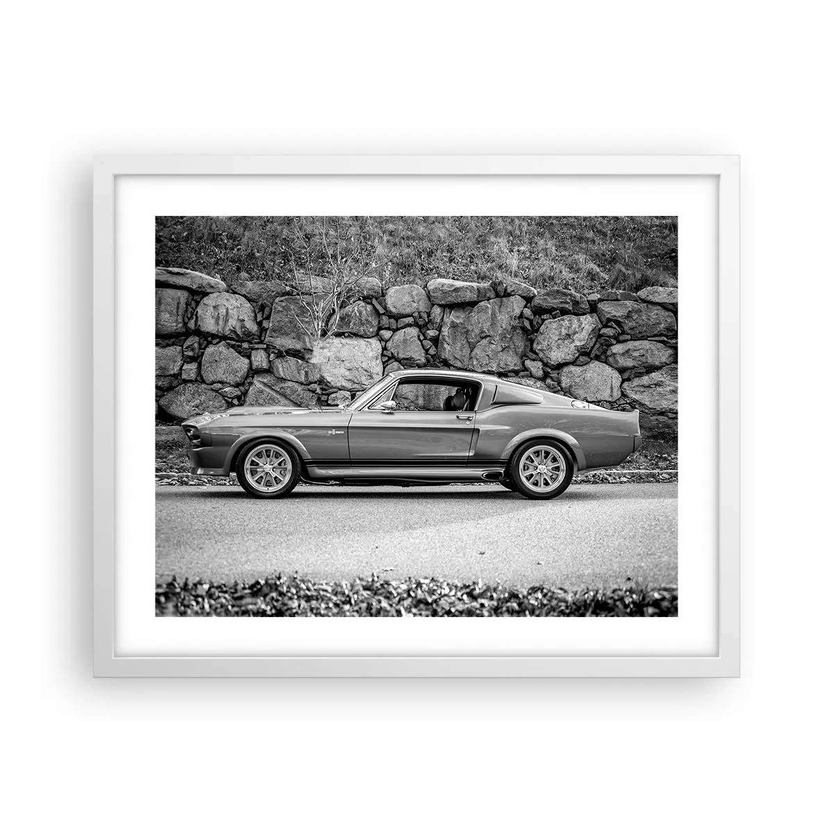 Affiche dans un cadre blanc - Poster - Légende des années 60 - 50x40 cm