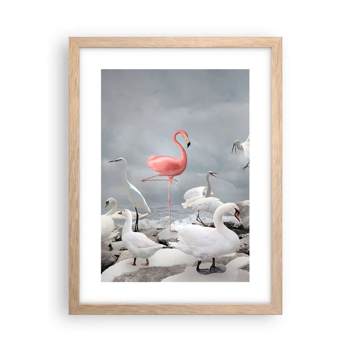 Affiche dans un chêne clair - Poster - Comment suis-je arrivé là? - 30x40 cm