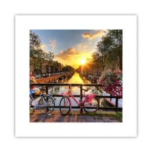 Affiche - Poster - Matin de printemps à Amsterdam - 30x30 cm