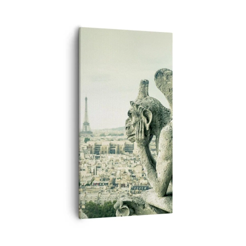 Impression sur toile - Image sur toile - Bavardage parisien - 55x100 cm