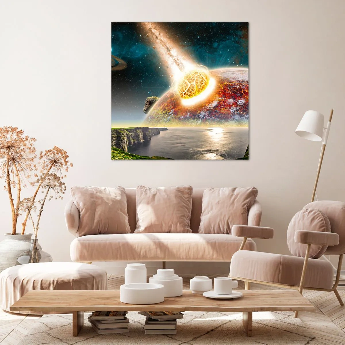 Impression sur toile - Image sur toile - Drame spatial - 30x30 cm