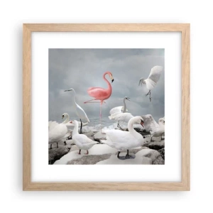 Affiche dans un chêne clair - Poster - Comment suis-je arrivé là? - 30x30 cm