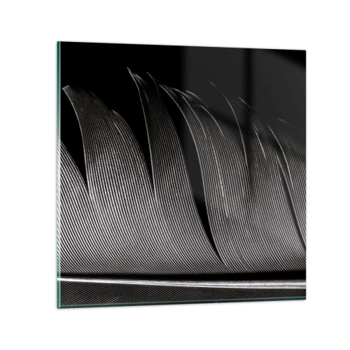 Impression sur verre - Image sur verre - La plume – un design magnifique - 50x50 cm