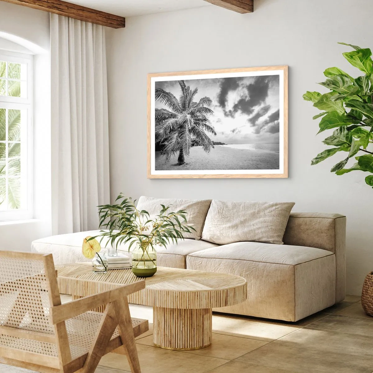 Affiche dans un chêne clair - Poster - Quand tu aspires à la solitude - 70x50 cm