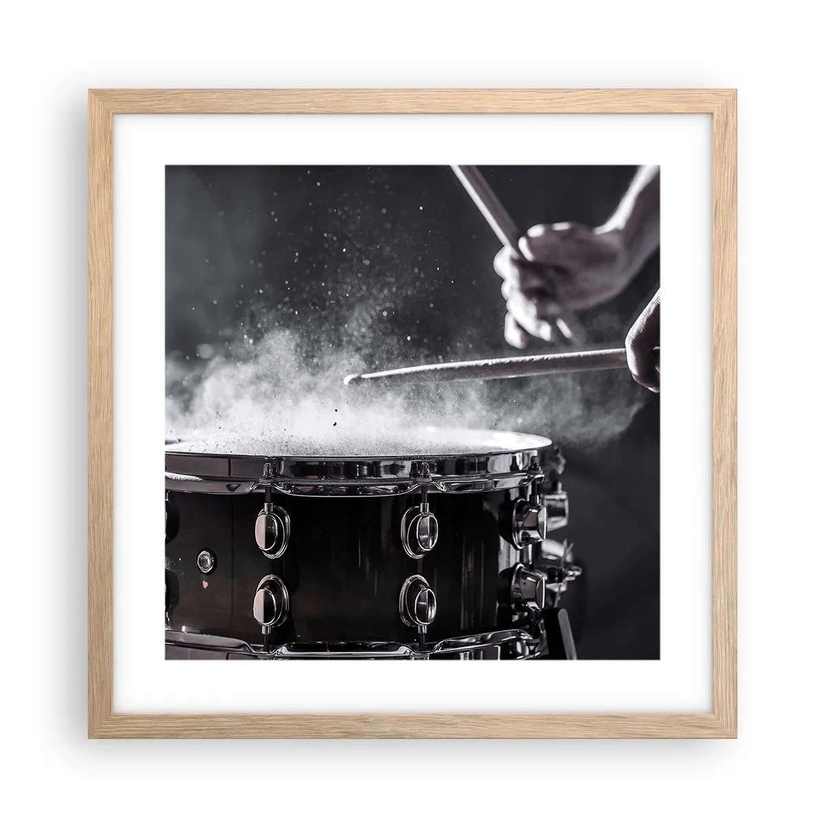 Affiche dans un chêne clair - Poster - Tempo de la musique - 40x40 cm