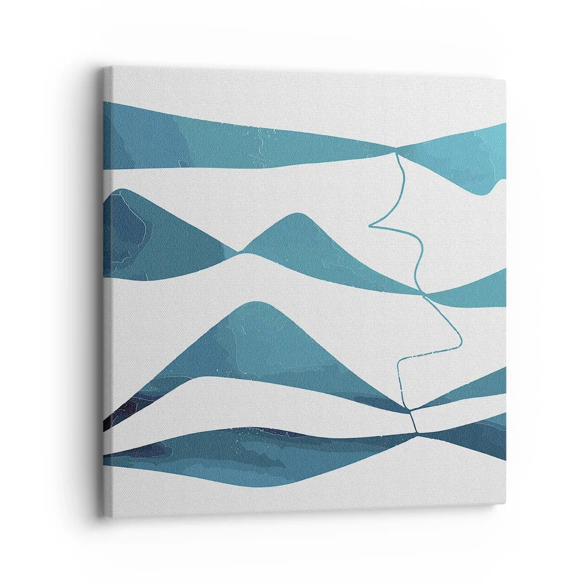 Impression sur toile - Image sur toile - Abstraction : composé turquoise - 30x30 cm