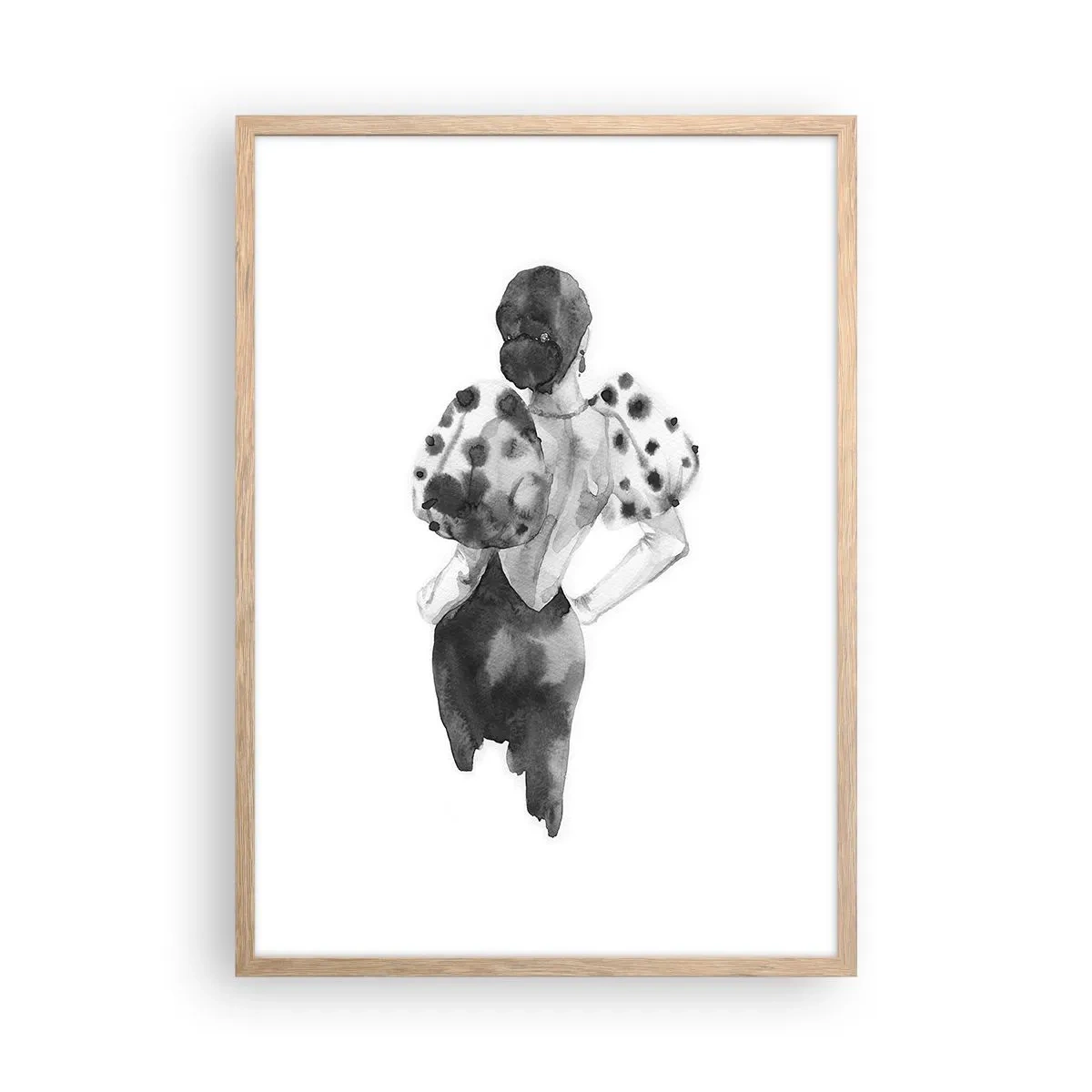 Affiche dans un chêne clair - Poster - Elle est passée juste à côté - 50x70 cm