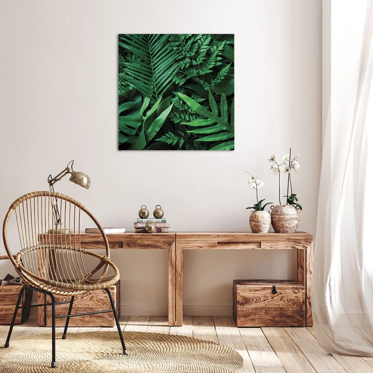 Impression sur toile - Image sur toile - Emmitouflé de verdure - 30x30 cm