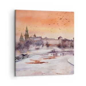 Impression sur toile - Image sur toile - Coucher de soleil royal - 50x50 cm