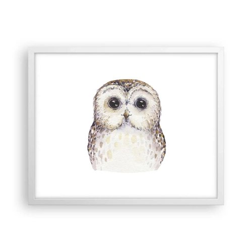 Affiche dans un cadre blanc - Poster - Regarde-moi dans les yeux - 50x40 cm