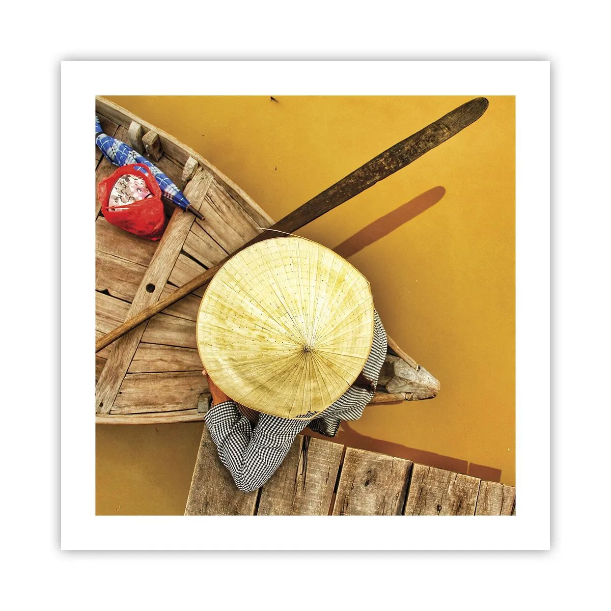 Affiche - Poster - La vie sur le fleuve Jaune - 50x50 cm