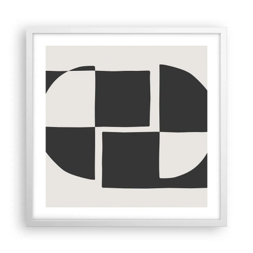 Affiche dans un cadre blanc - Poster - Antithèse - Synthèse - 50x50 cm